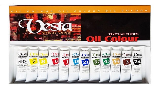 وستا / رنگ روغن 21 میل / 12 رنگ