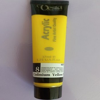 اکریلیک 37 میل شماره 8 Cadmium Yellow Pale Hue وستا