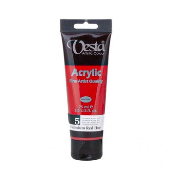 اکریلیک 75میل قرمز Cadmium Red Hue کد 5 وستا