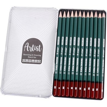 مداد طراحی / ست جور / جعبه فلزی آریا کد 3075