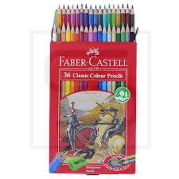 faber-castell / مداد رنگی / 36 رنگ / جعبه مقوایی / قرمز رنگ