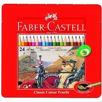 faber castell / مداد رنگی جعبه ای فلزی / طرح قلعه  / 36 رنگ
