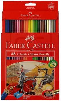 faber castell / مداد رنگی جعبه ای مقوای / 48 رنگ