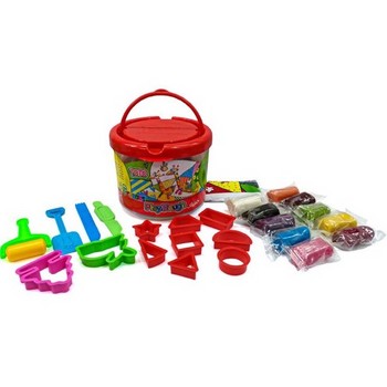 آریا / خمیر بازی / سطلی / 10 رنگ / 1068