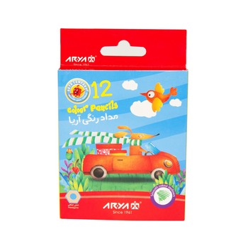 آریا / مداد رنگی کوتاه / 12 رنگ