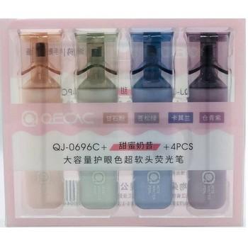 qecac / هایلایتر / رنگ پاستلی / 4رنگ / qj-0696a