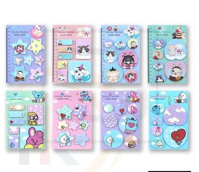 استیک نوت طرح ستاره خط کش دار 256