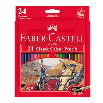 faber castell / مداد رنگی / کلاسیک / 24 رنگ / جعبه مقوایی