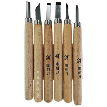 مغار 6 عددی دسته چوبی