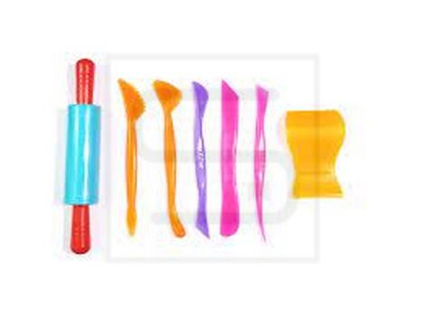 RONAS / ابزار سفال رنگی با وردنه / کد 20