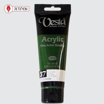 اکریلیک 75 میل سبز sap green کد 37 وستا