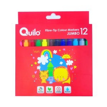 ماژیک نقاشی 12 رنگ جعبه مقوایی جامبو 634383 کویلو