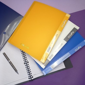 پاپکو / دفتر کلاسوری / 100 برگ / جیب دار / 606