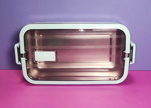 ظرف غذا داخل استیل دسته دار مستطیل