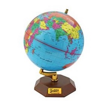 کره جغرافیایی پایه چوبی هشت ضلعی قطر 20