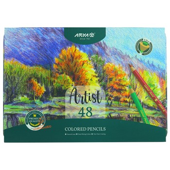 مداد رنگی 48 رنگ آریا آرتیست جعبه فلزی