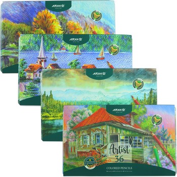 مداد رنگی 36 رنگ آریا آرتیست جعبه فلزی