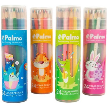 مداد رنگی پالمو 24 رنگ مدل استوانه ای کد 3217