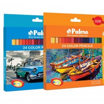 مداد رنگی پالمو 24 رنگ جعبه مقوایی کد 3205