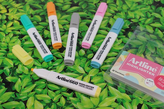 هایلایتر 6 عددی پاستلی آرتلاین 660